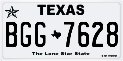 TX license plate BGG7628