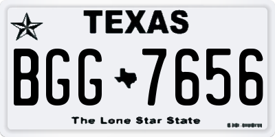 TX license plate BGG7656