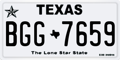 TX license plate BGG7659