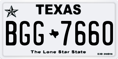 TX license plate BGG7660