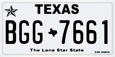 TX license plate BGG7661