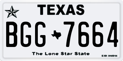 TX license plate BGG7664