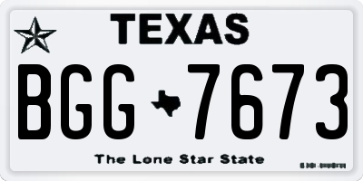 TX license plate BGG7673
