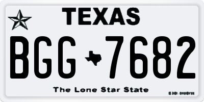 TX license plate BGG7682