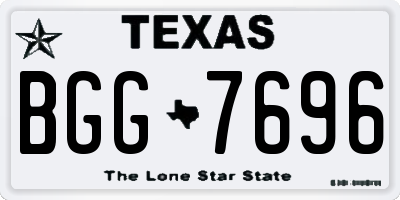 TX license plate BGG7696