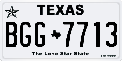 TX license plate BGG7713