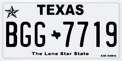 TX license plate BGG7719