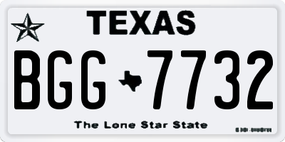 TX license plate BGG7732
