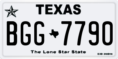 TX license plate BGG7790