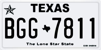 TX license plate BGG7811