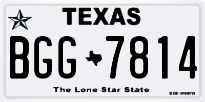TX license plate BGG7814
