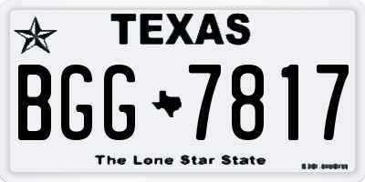 TX license plate BGG7817
