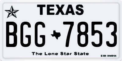 TX license plate BGG7853