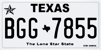 TX license plate BGG7855