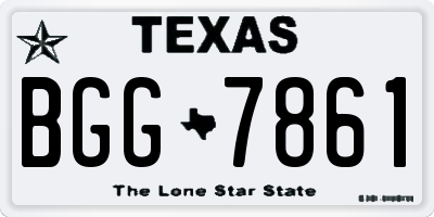 TX license plate BGG7861