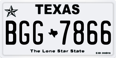 TX license plate BGG7866