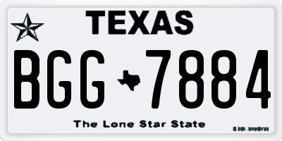 TX license plate BGG7884
