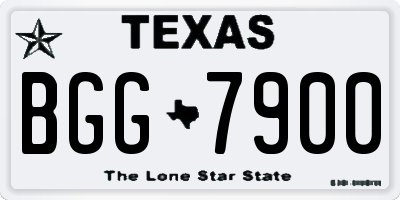 TX license plate BGG7900