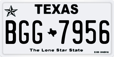 TX license plate BGG7956