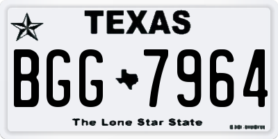 TX license plate BGG7964