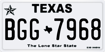 TX license plate BGG7968