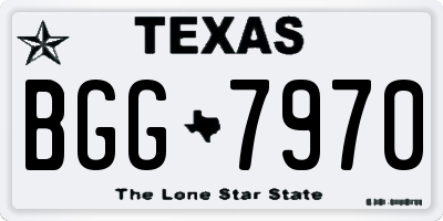 TX license plate BGG7970