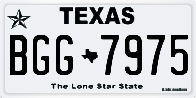 TX license plate BGG7975