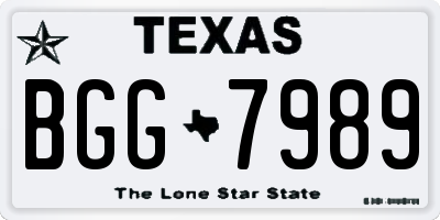 TX license plate BGG7989
