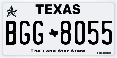 TX license plate BGG8055