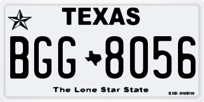 TX license plate BGG8056