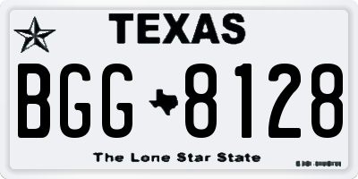 TX license plate BGG8128