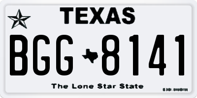 TX license plate BGG8141