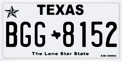 TX license plate BGG8152