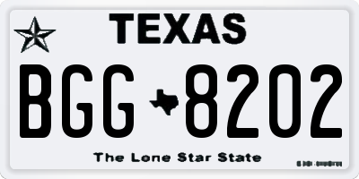 TX license plate BGG8202