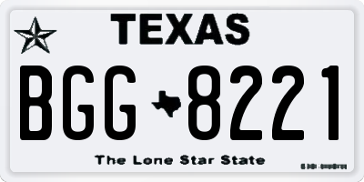 TX license plate BGG8221