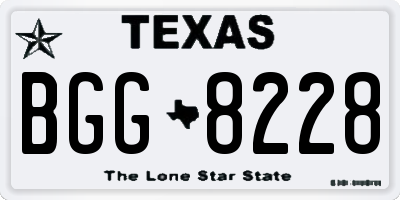 TX license plate BGG8228