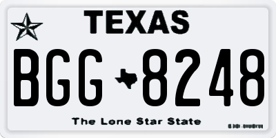 TX license plate BGG8248