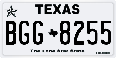 TX license plate BGG8255