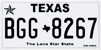 TX license plate BGG8267