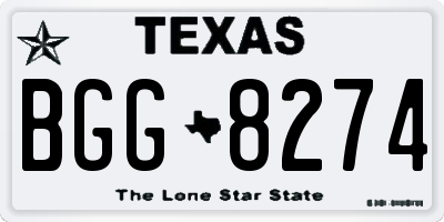 TX license plate BGG8274