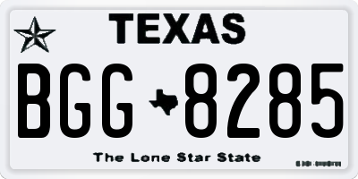 TX license plate BGG8285