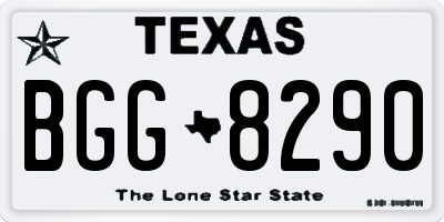 TX license plate BGG8290