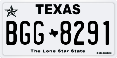 TX license plate BGG8291