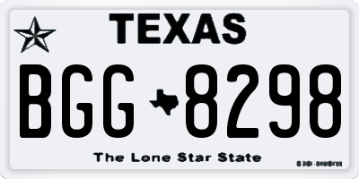 TX license plate BGG8298