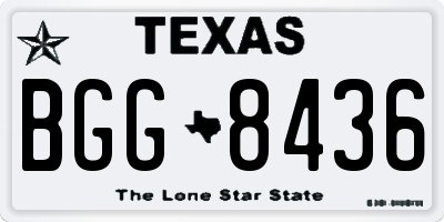 TX license plate BGG8436