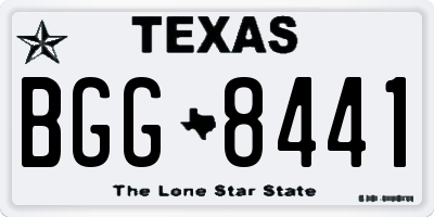 TX license plate BGG8441