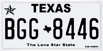 TX license plate BGG8446