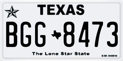 TX license plate BGG8473