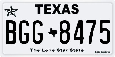 TX license plate BGG8475