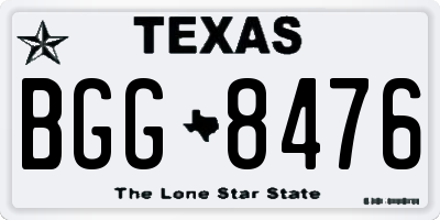 TX license plate BGG8476
